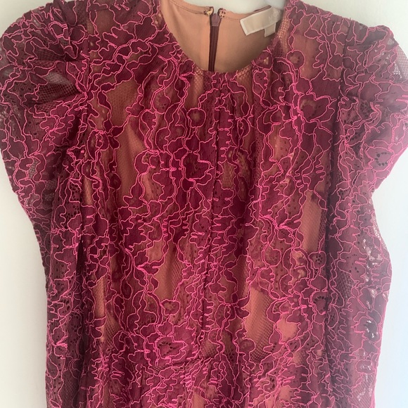 Michael Kors Scalloped Floral Lace Mini Dress | Sz 0 | Holiday Party Ready! - Picture 10 of 13